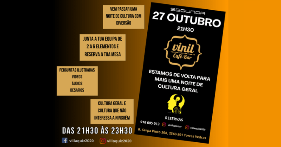 Noite de Quiz em Torres Vedras