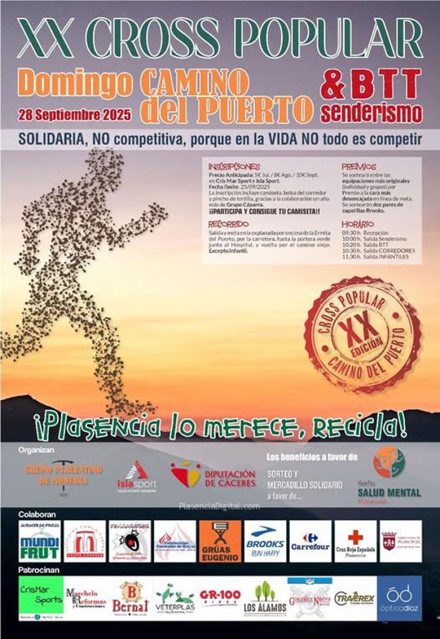 XX Cross Popular del Puerto 2025 en Plasencia