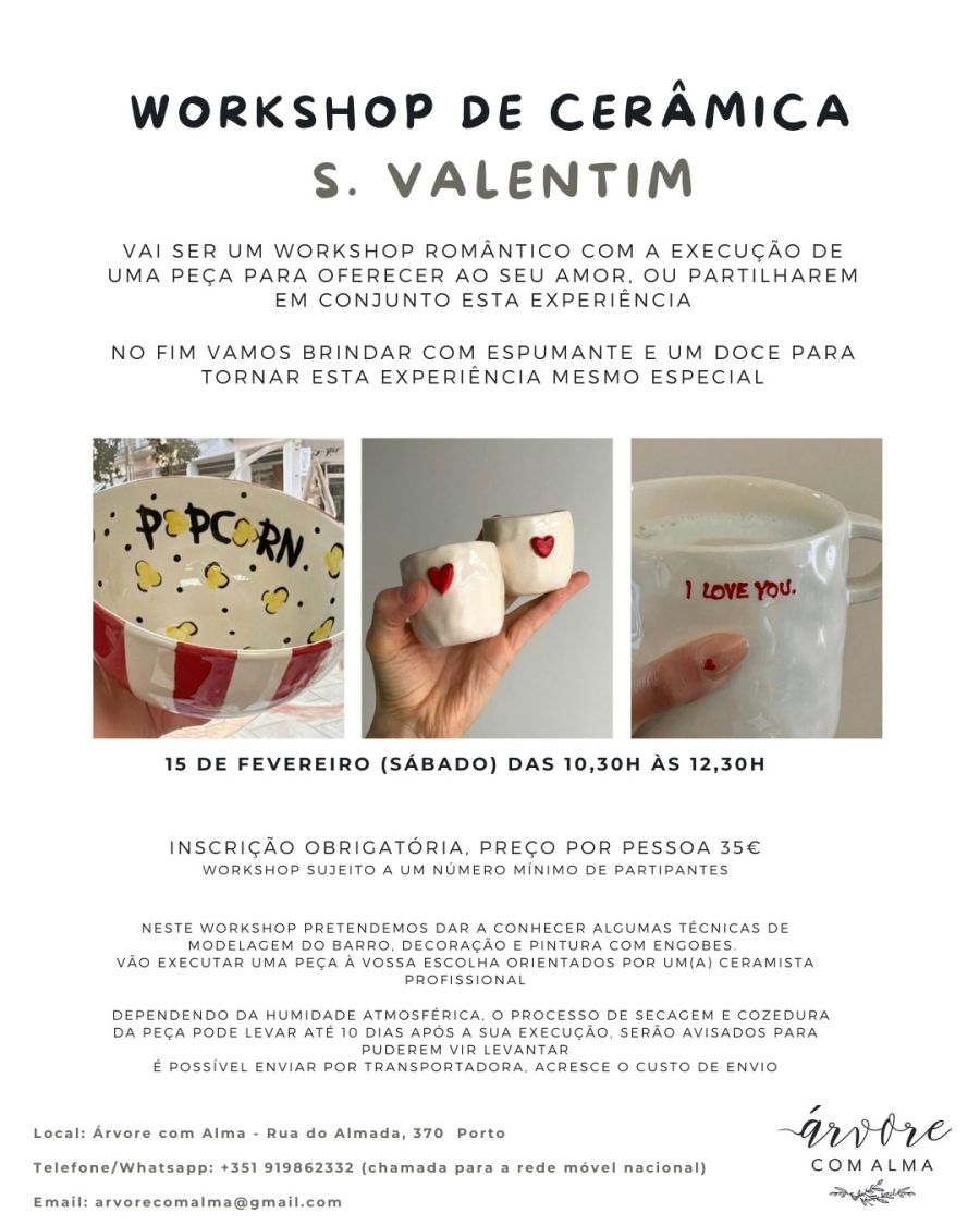 WORKSHOP DE CERAMICA S. VALENTIM