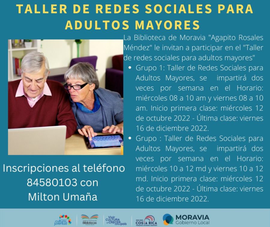 TALLER DE REDES SOCIALES PARA ADULTOS MAYORES
