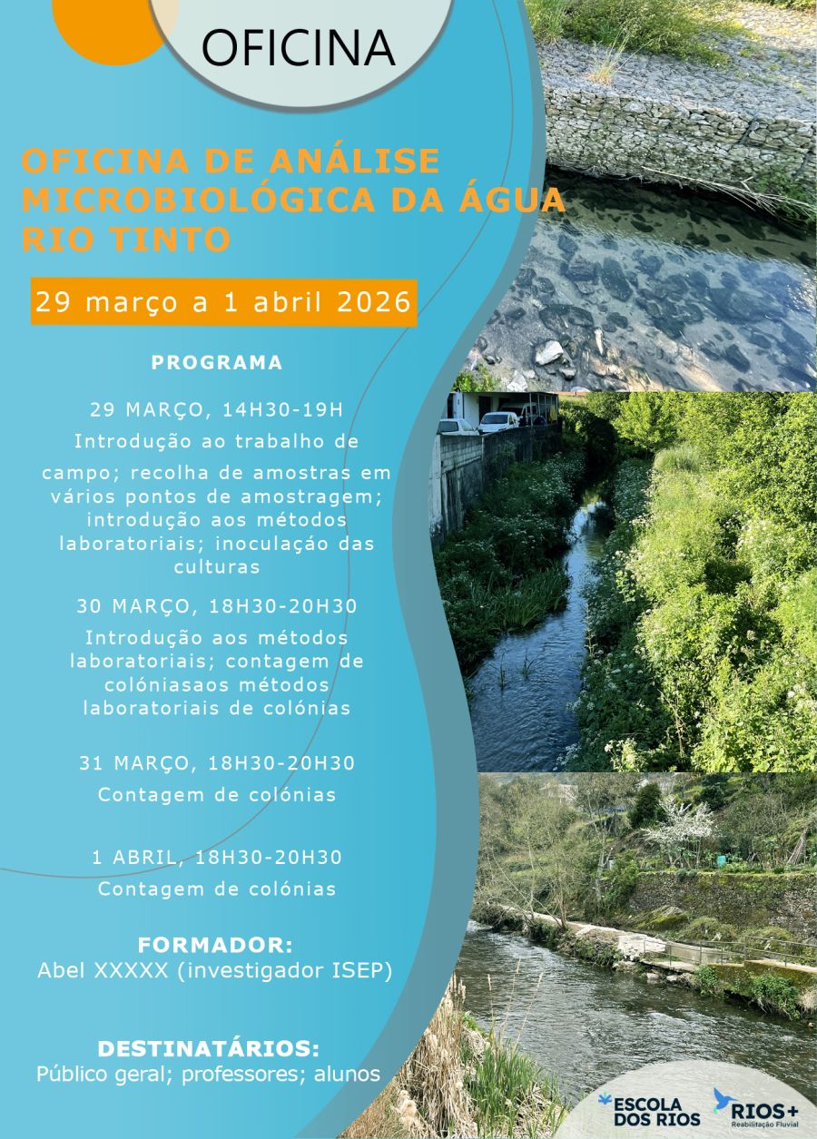 Oficina de análise microbiológica da água - Rio Tinto