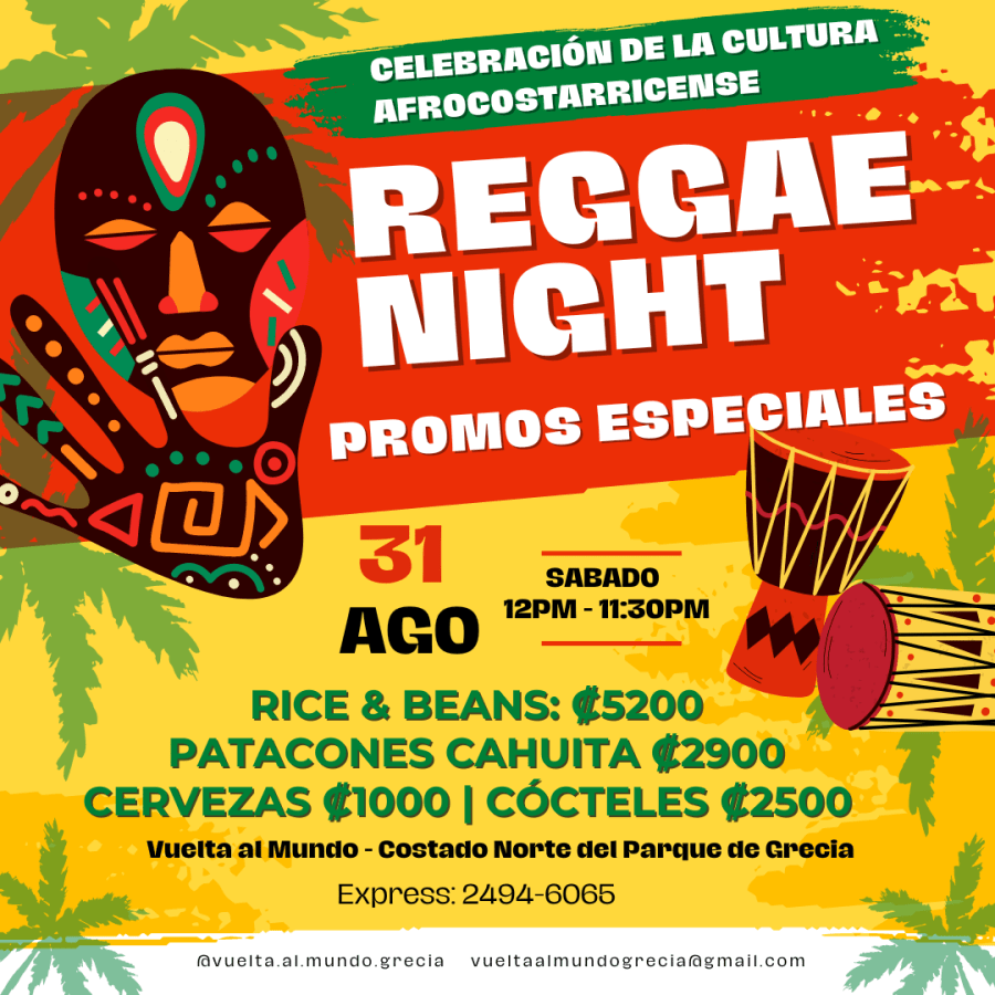 Reggae Night: Celebración de la Cultura Afrocostarricense