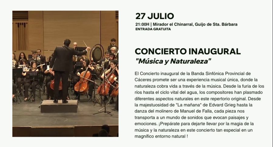CONCIERTO INAUGURAL 'Música y Naturaleza