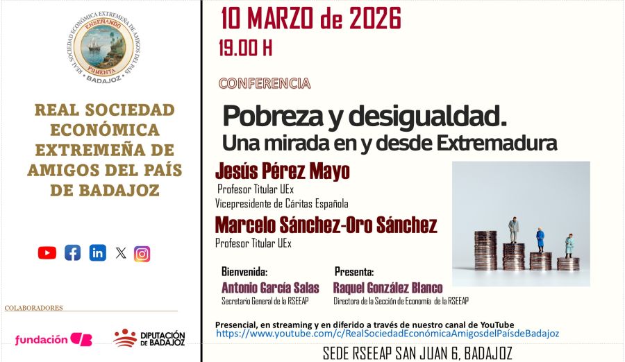 'Pobreza y desigualdad. Una mirada en y desde Extremadura' por J. Pérez y M. Sánchez-Oro