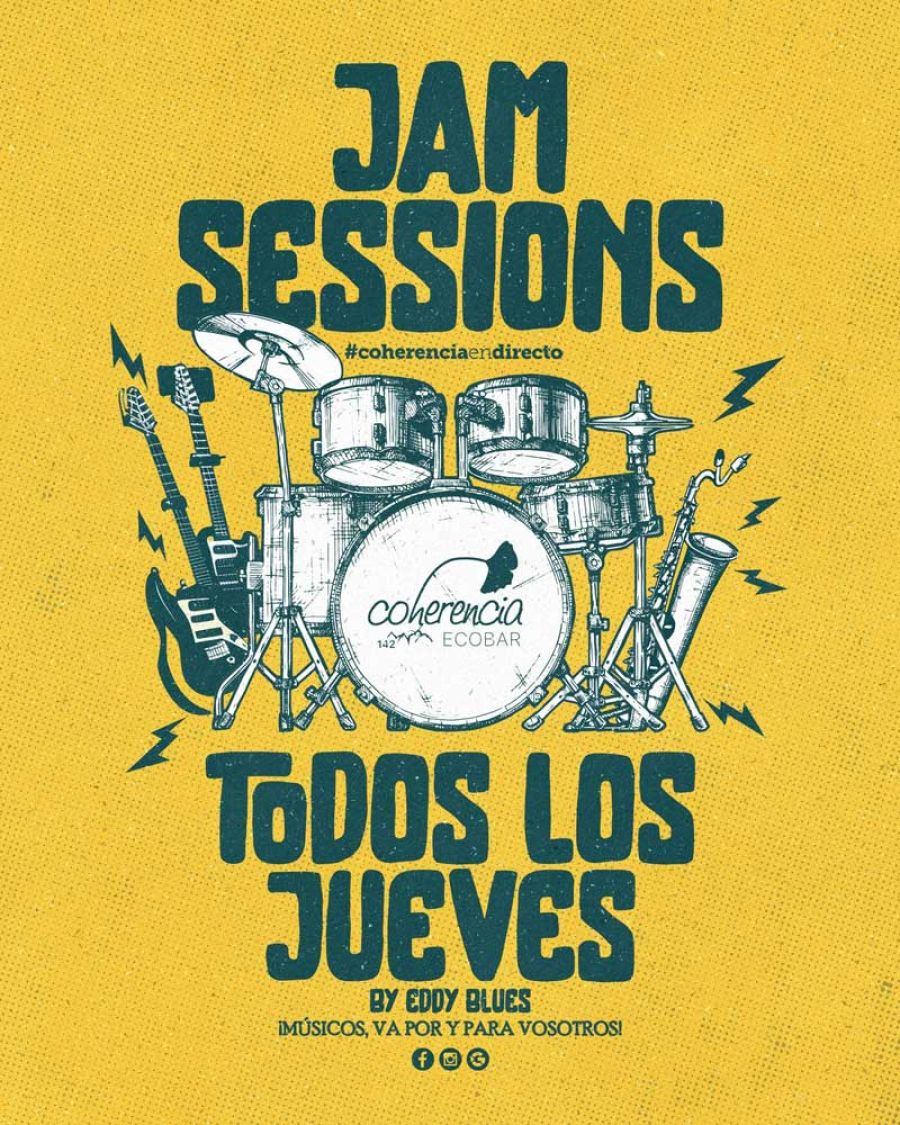 Jam Session CoHerencia EcoBar - Organiza Eddy Blues