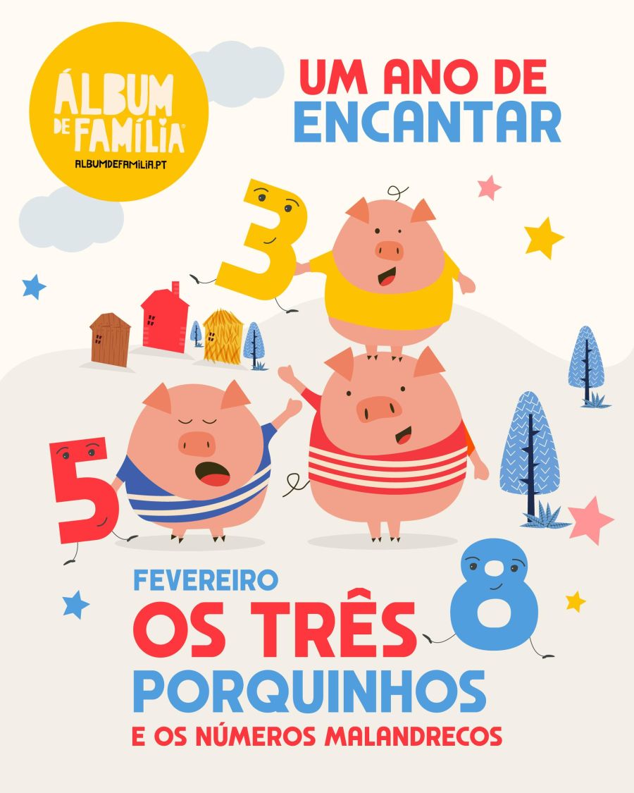 Atelier Grátis para Toda a Família no Alameda Shop&Spot Números Malandrecos à solta! O Álbum de Família está de volta e os Três Porquinhos precisam da sua ajuda