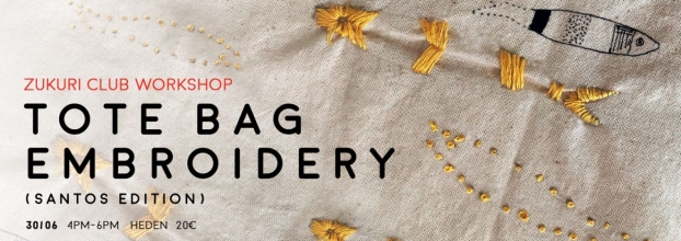 Tote Bag Embroidery Workshop - Santos Edition