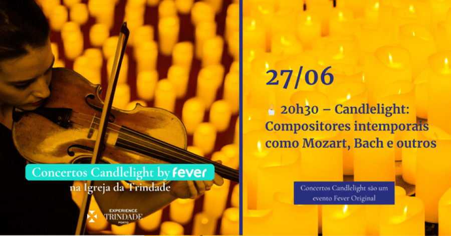 Concerto Candlelight - Compositores intemporais: Mozart, Bach e outros