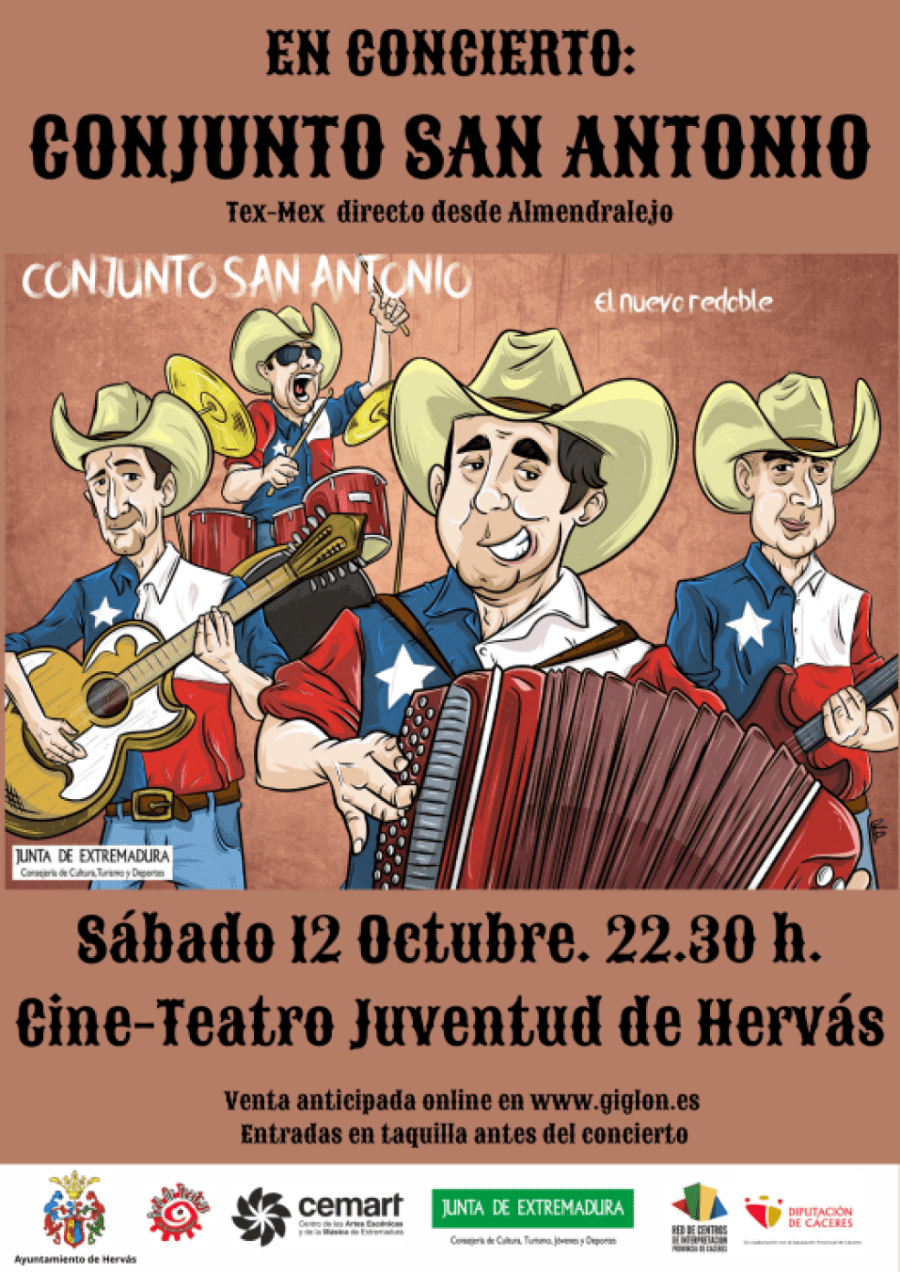 CONJUNTO SAN ANTONIO EN CONCIERTO. Tex-Mex desde Almendralejo