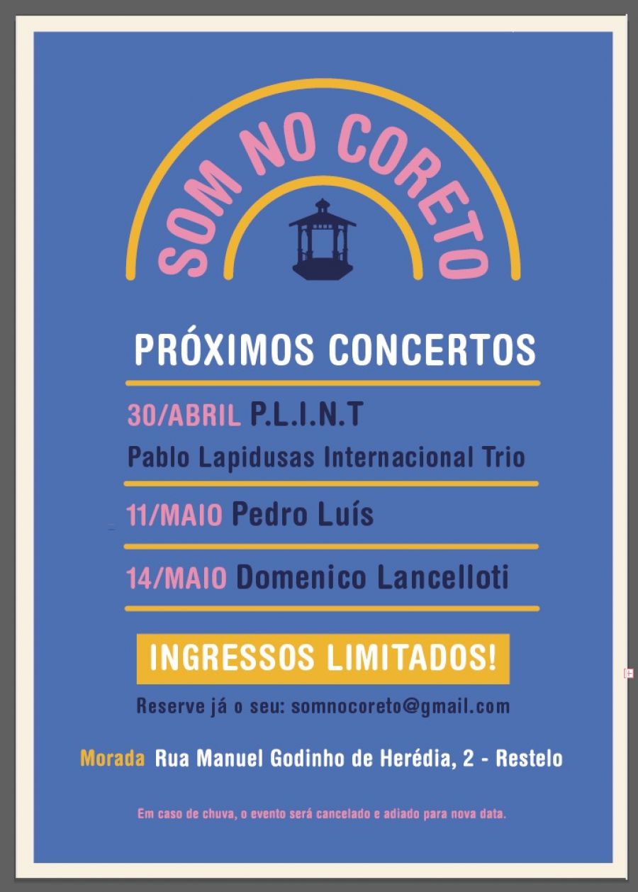 Pablo Lapidusas Internacional Trio, vai se apresentar no Som no Coreto, no dia 30 de abril