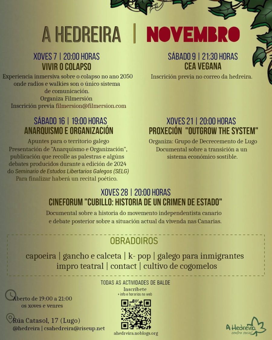 Actividades de novembro | A HEDREIRA