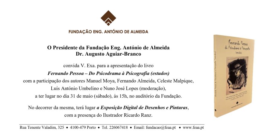 APRESENTAÇÃO DO LIVRO “FERNANDO PESSOA – DO PSICODRAMA À PSICOGRAFIA (ESTUDOS)”