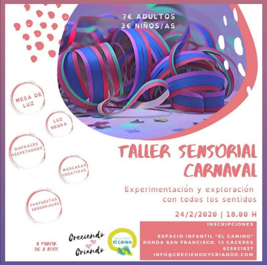Taller familiar :Carnaval sensorial 