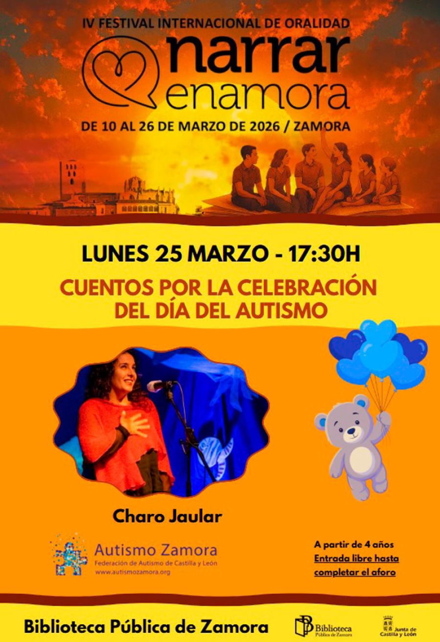 Cuentos por la celebración del Día del autismo. IV Festival Internacional de Oralidad 'Narrar Enamora'