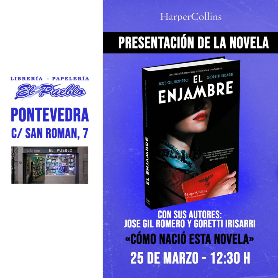 Presentación El enjambre + charla. Sábado 25M en la librería El Pueblo