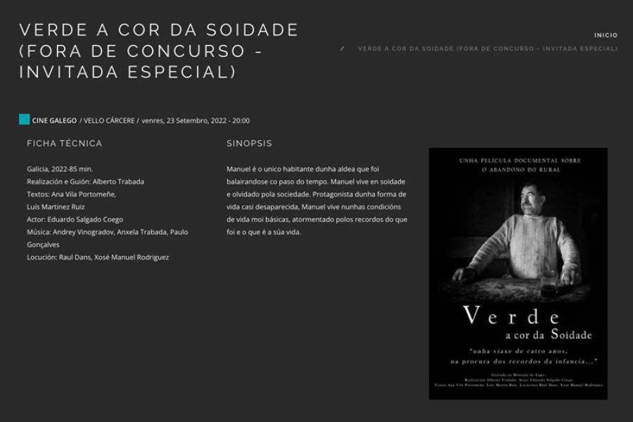 VERDE A COR DA SOIDADE | XLIV Semana de Cine de Lugo 2022