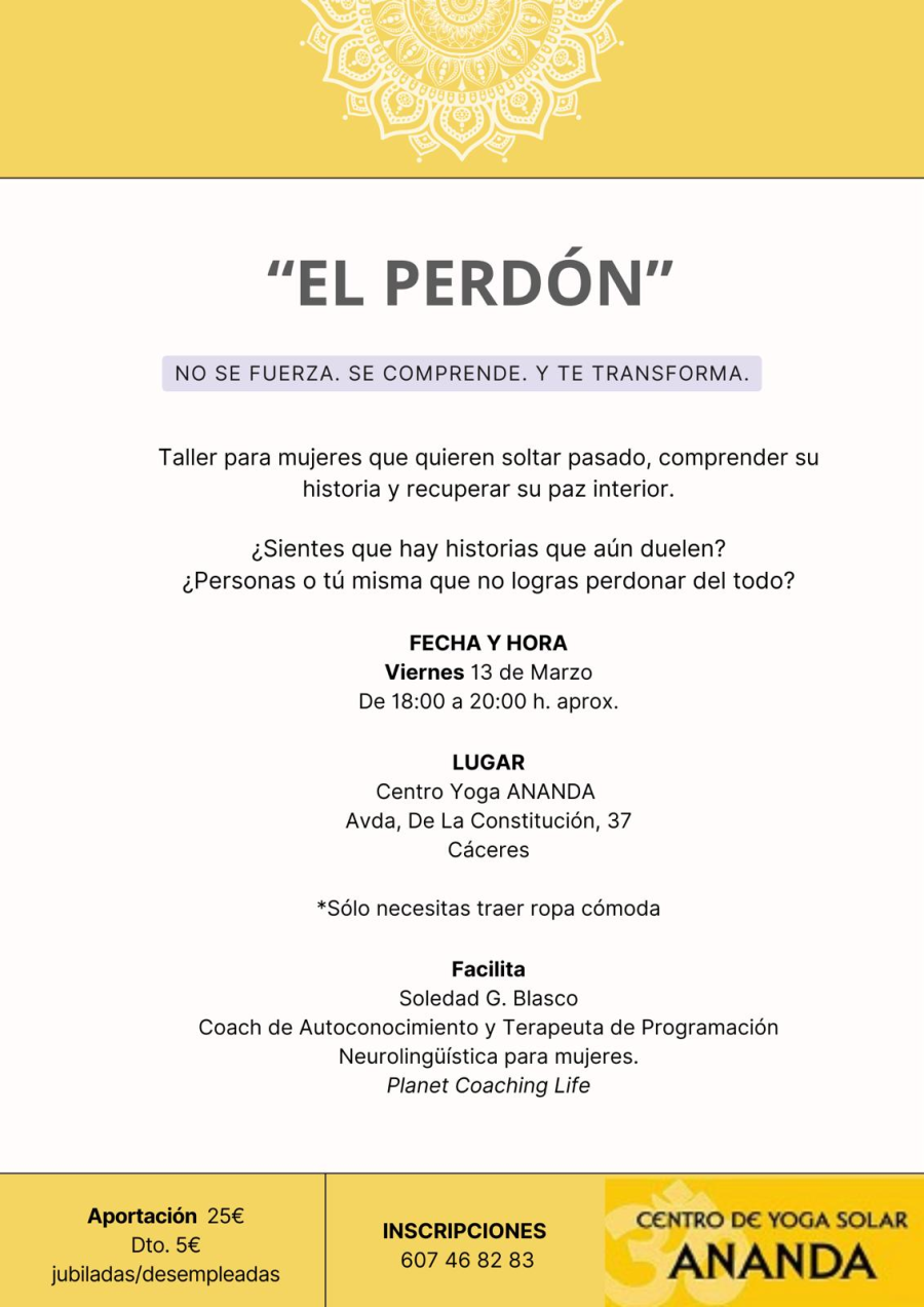 TALLER 'EL PERDÓN'