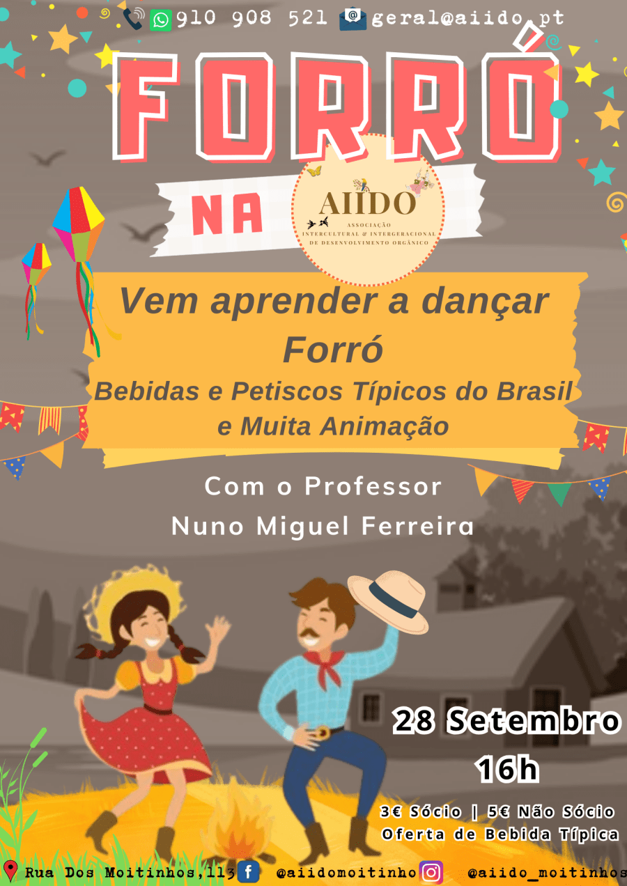 Forró na AiiDO - Workshop, Música, Petiscos e Bebidas Típicas do Brasil