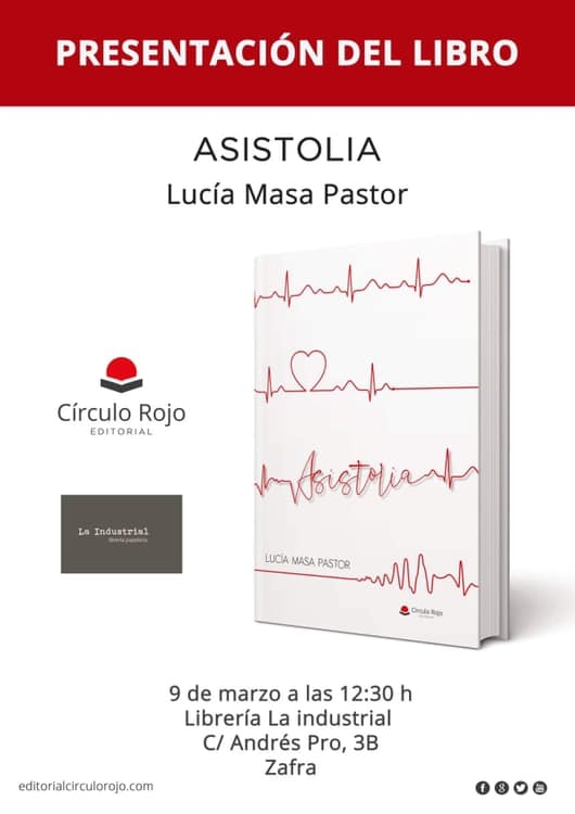 Presentación del libro ASISTOLIA, de Lucía Masa Pastor