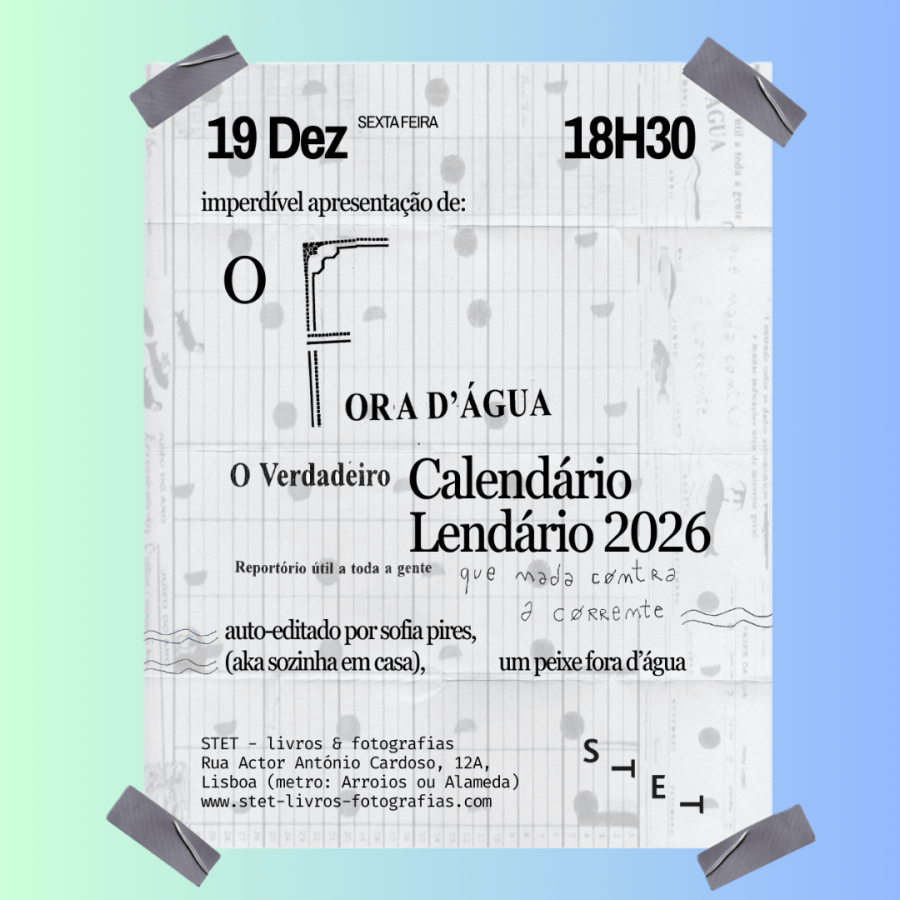 Imperdível lançamento do calendário 'O Fora D'Água', auto-editado por sofia pires