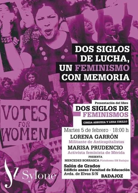 Presentación «Dos siglos de feminismos», de Cinzia Arruzza y Lidia Cirillo || Facultad de Educación