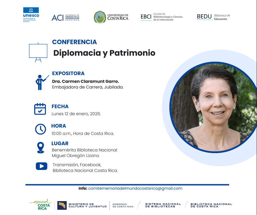 Conferencia 'Diplomacia y Patrimonio' por Dra. Carmen Claramunt Garro