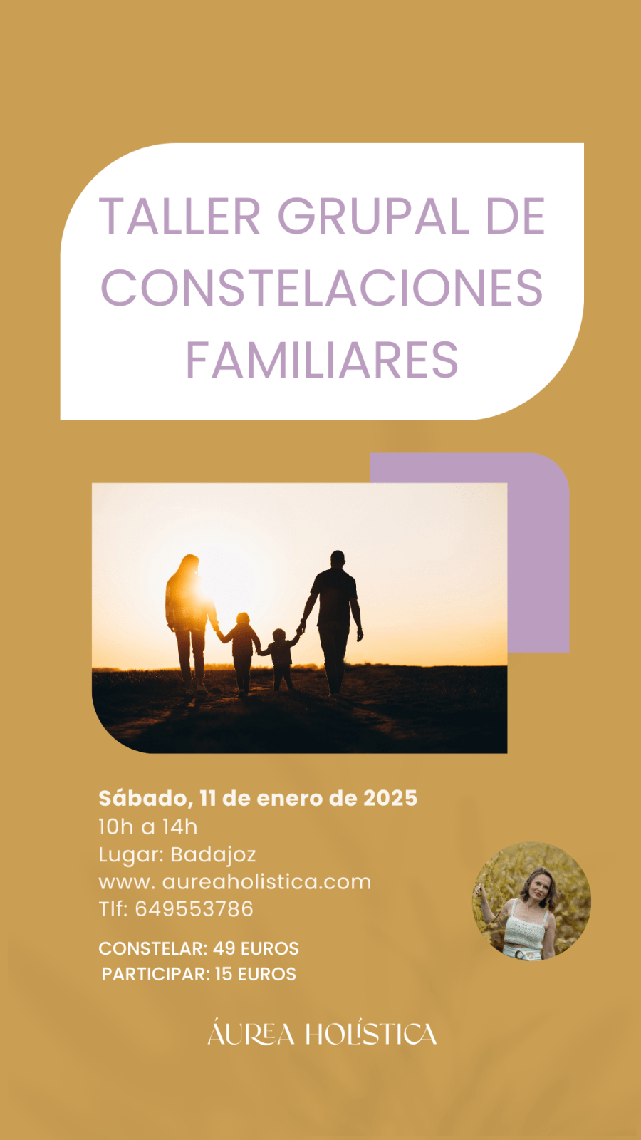 TALLER GRUPAL DE CONSTELACIONES FAMILIARES BADAJOZ | 11 enero 2025 