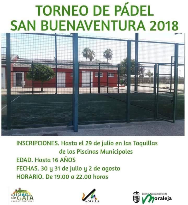 Torneo de Pádel “San Buenaventura 2018” en Moraleja
