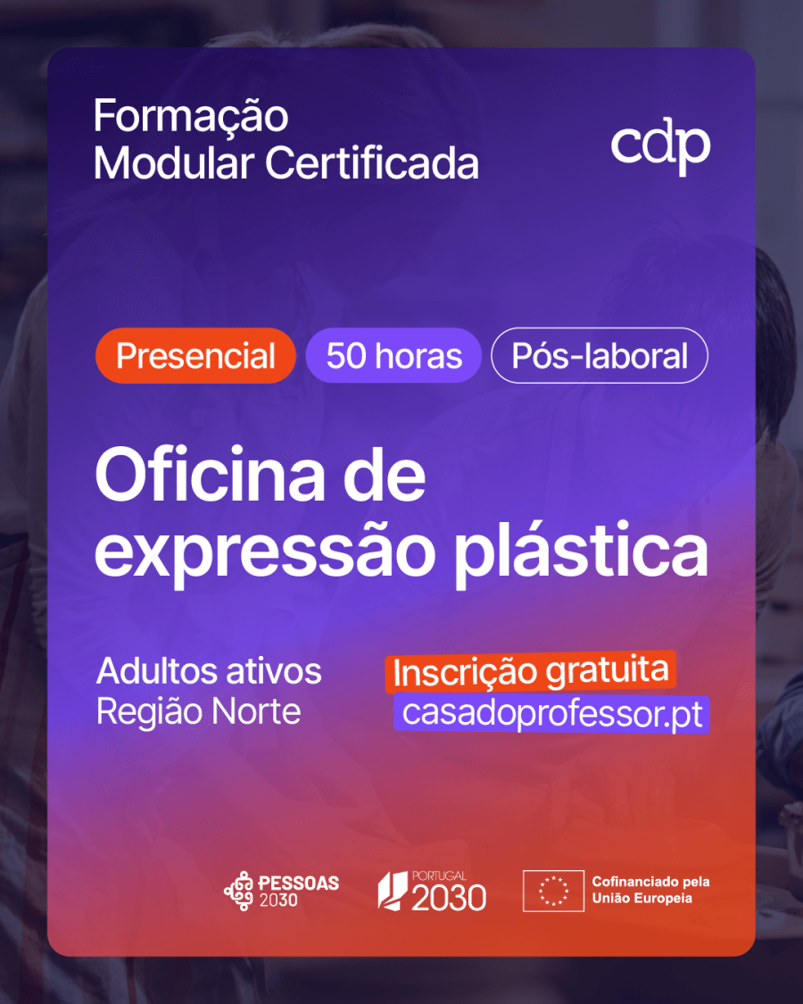 Formação gratuita: Oficina de expressão plástica