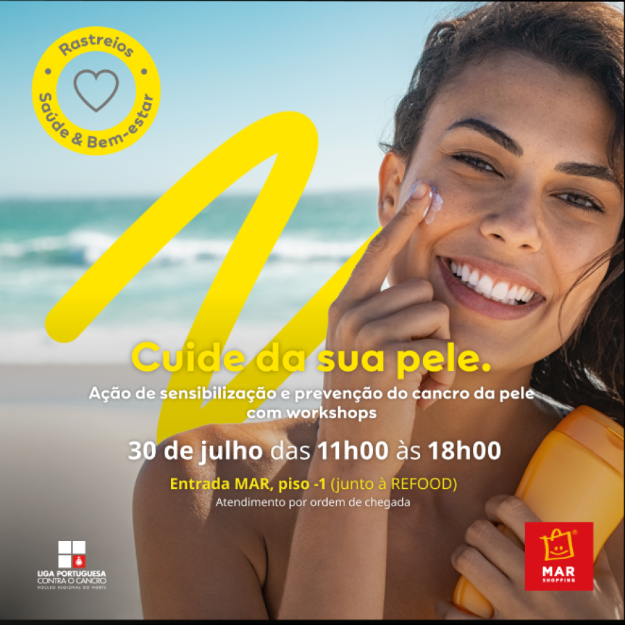 Sensibilização às crianças para proteção solar e rastreios visual no MAR Shopping Matosinhos