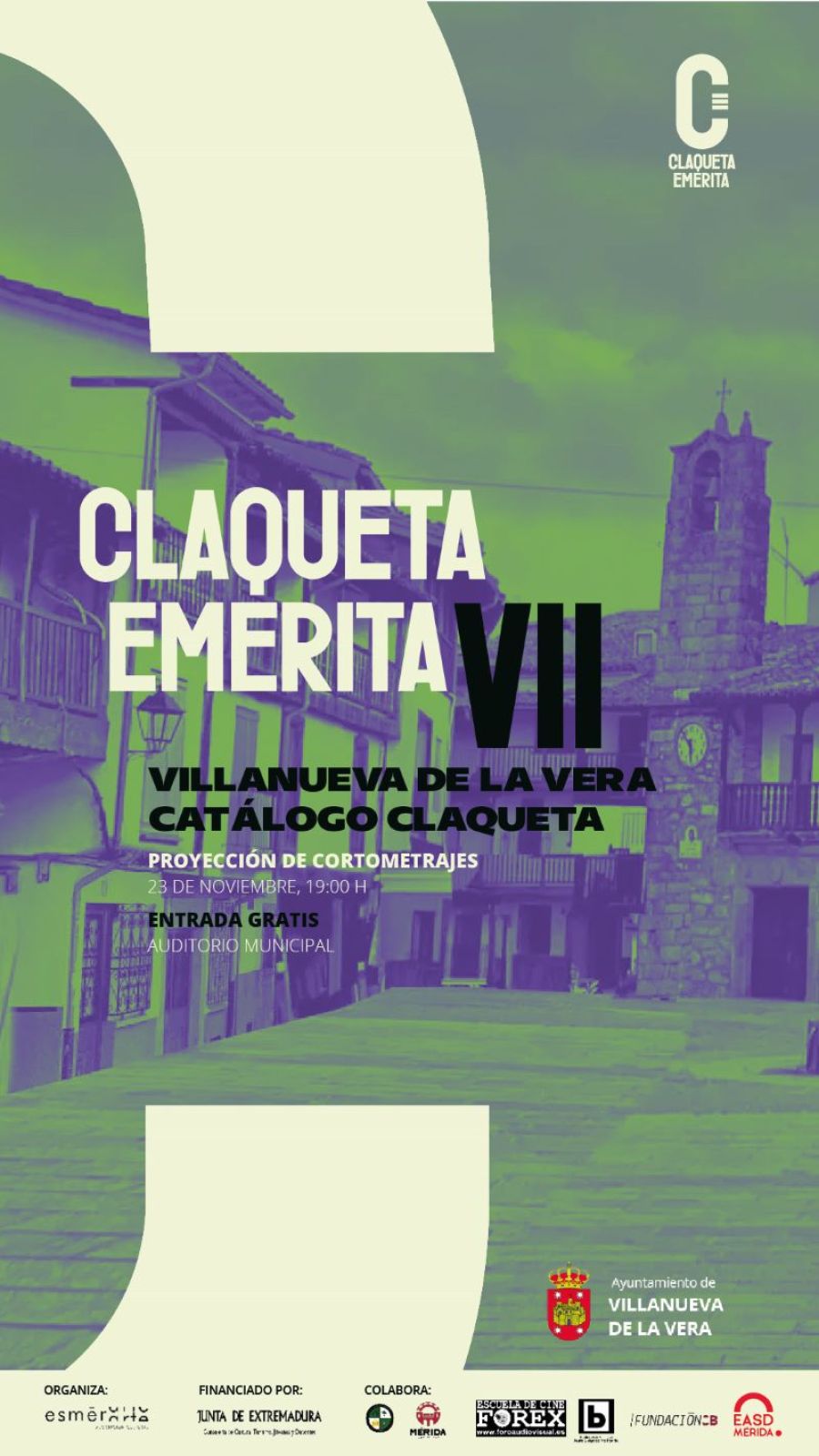 Catálogo Claqueta VII: Proyección de cortos en Villanueva de la Vera