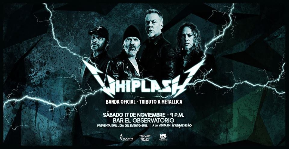 Tributo a Metallica. Whiplash. Banda, covers, thrash-metal