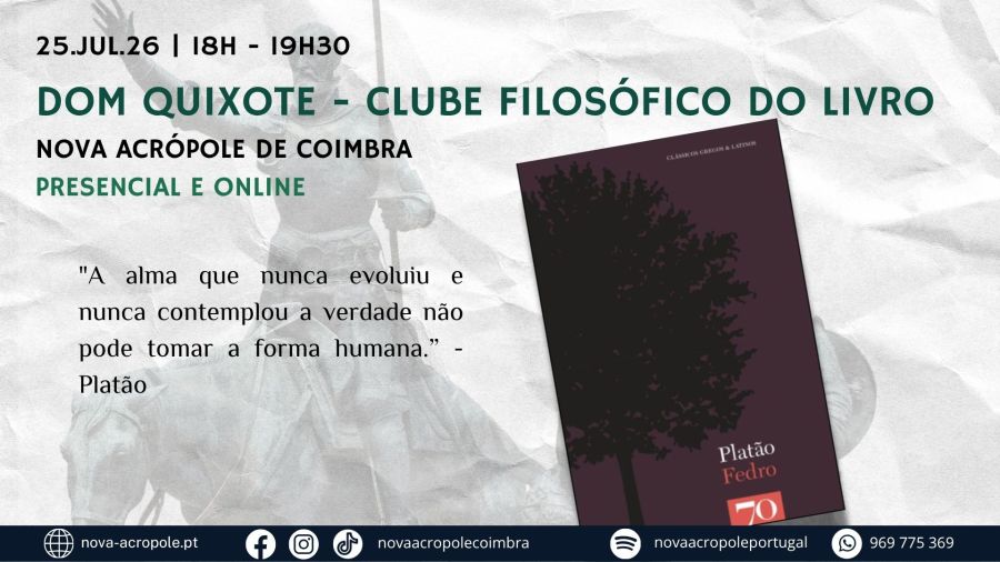 Clube Filosófico do Livro 'Dom Quixote': À Descoberta de Platão