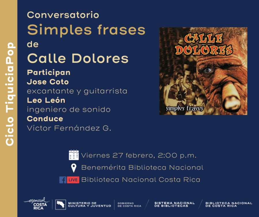 Conversatorio del ciclo TiquiciaPop sobre el disco “Simples frases” de Calle Dolores