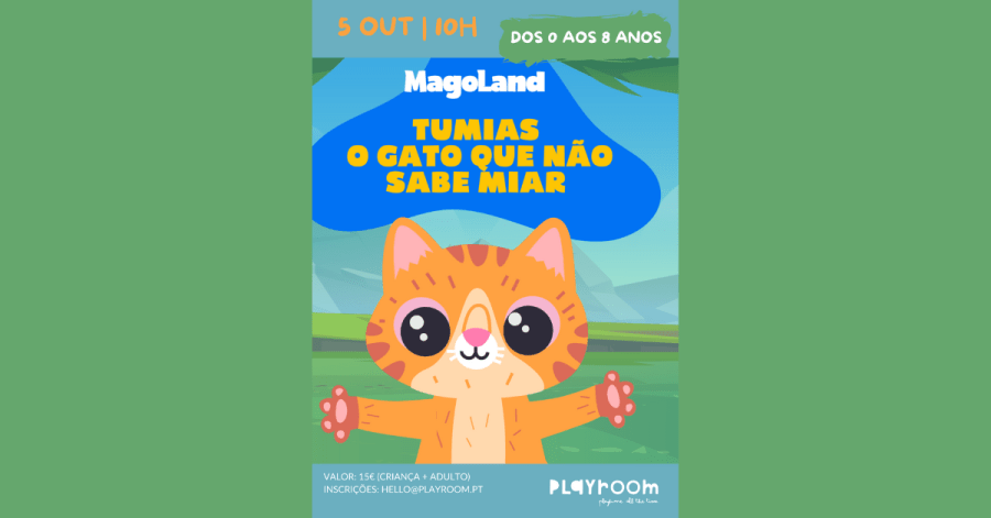 TuMias, o Gato que Não Sabe Miar – Um Espetáculo na Playroom