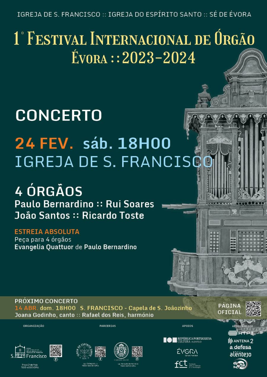 Concerto 4 Órgãos - 1º Festival Internacional de Órgão de Évora