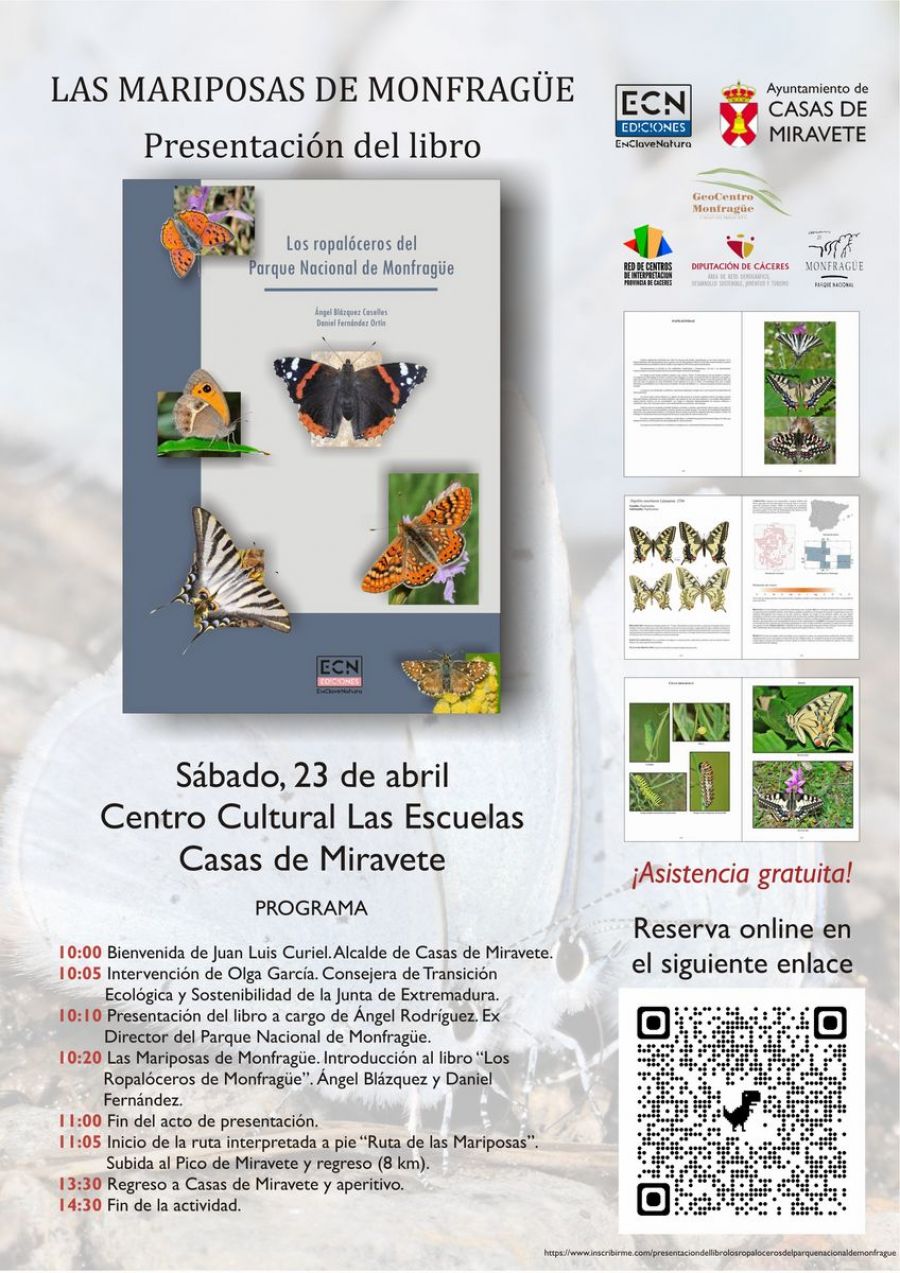 Presentación del libro sobre las mariposas diurnas de Monfragüe