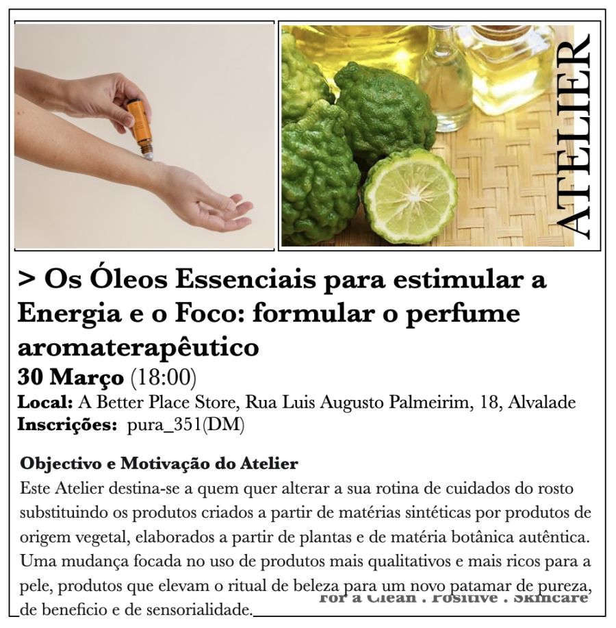 Os óleos essenciais para estimular a Energia e o Foco: formular o perfume aromaterapêutici