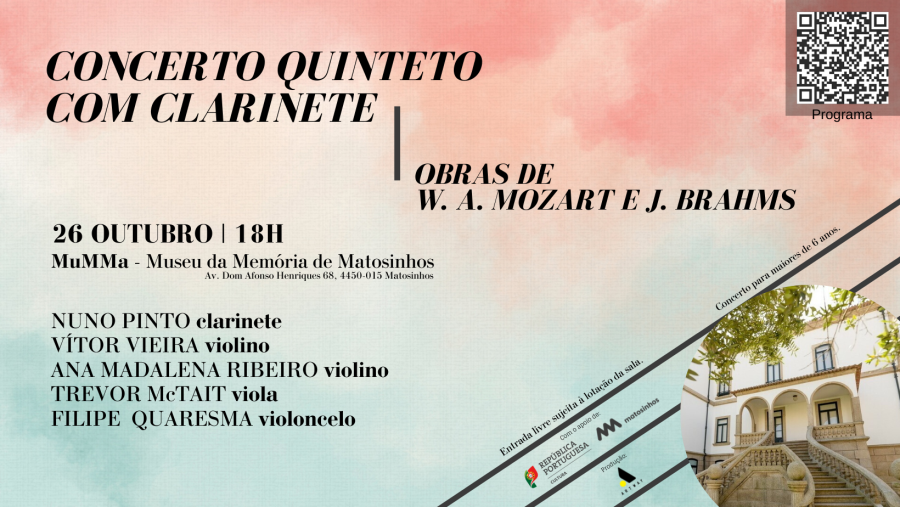 Concerto Quinteto com Clarinete - Obras de W. A. Mozart e J. Brahms