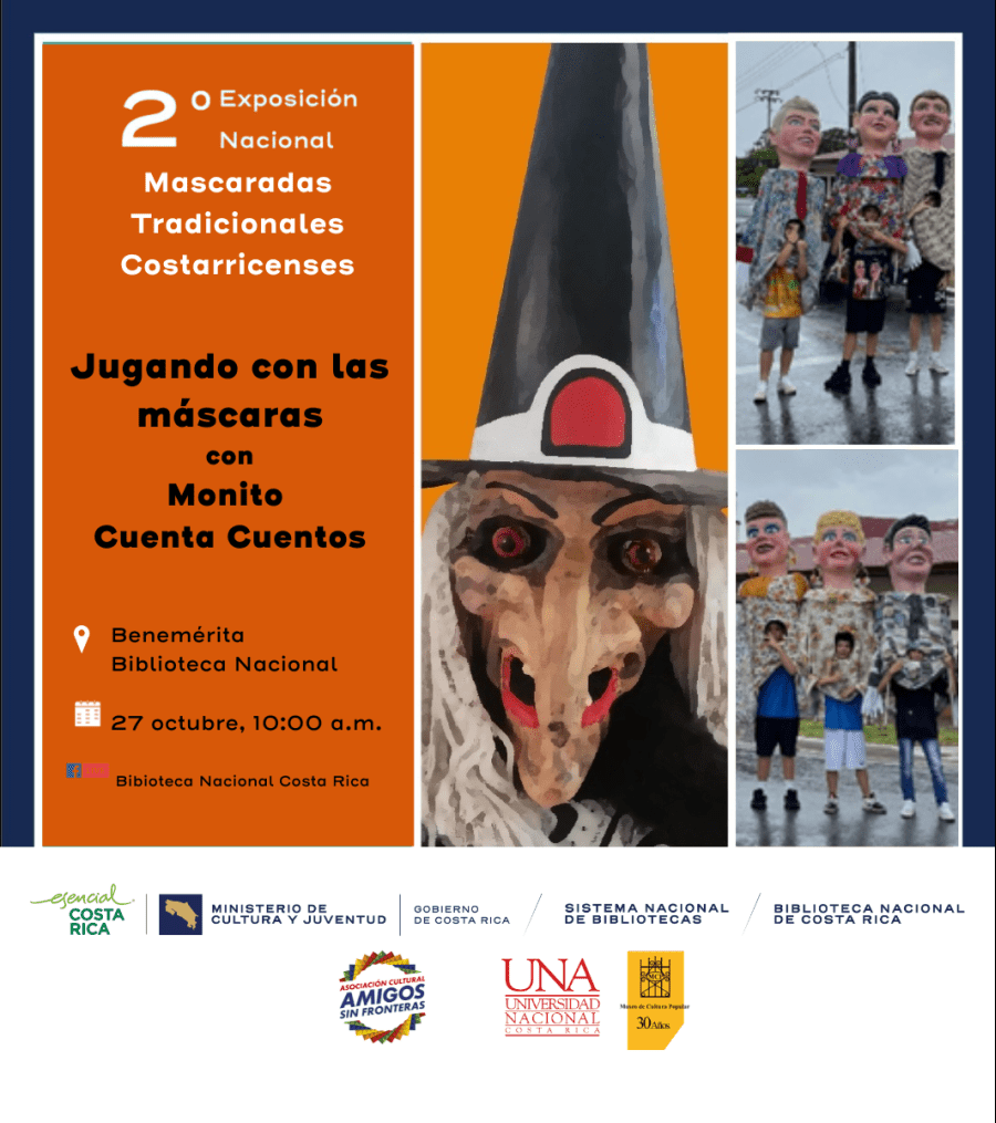 Actividad para la niñez 'Jugando con las máscaras' con Monito Cuenta Cuentos