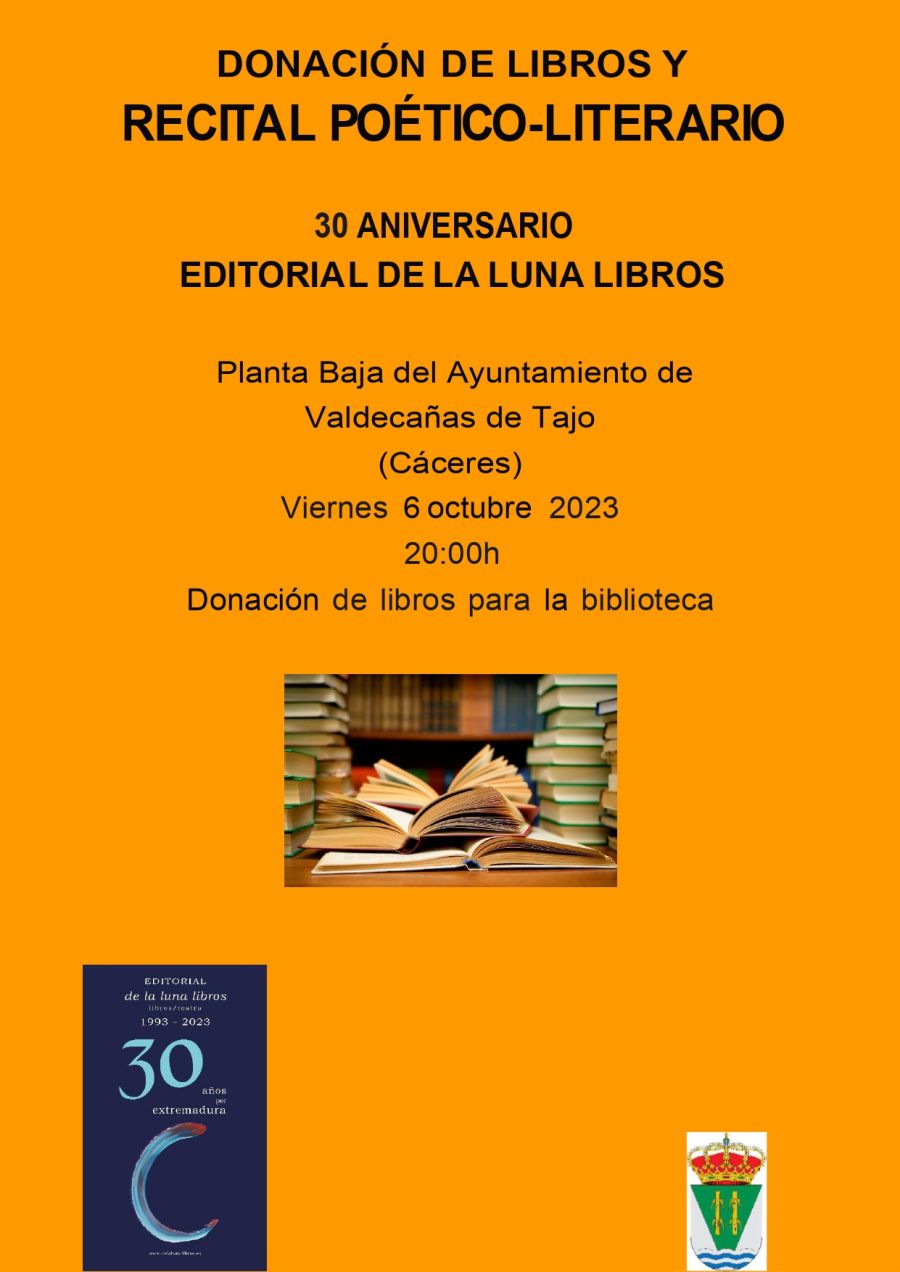 Última donación de libros en Valdecañas de Tajo (Cáceres)