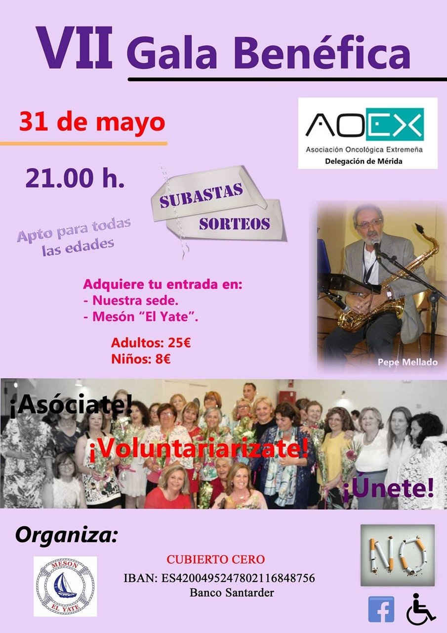VII Gala Solidaria Frente al Cáncer a beneficio de AOEX Mérida
