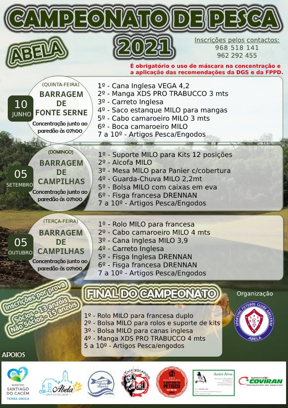 Campeonato de Pesca – Barragem de Campilhas – Abela