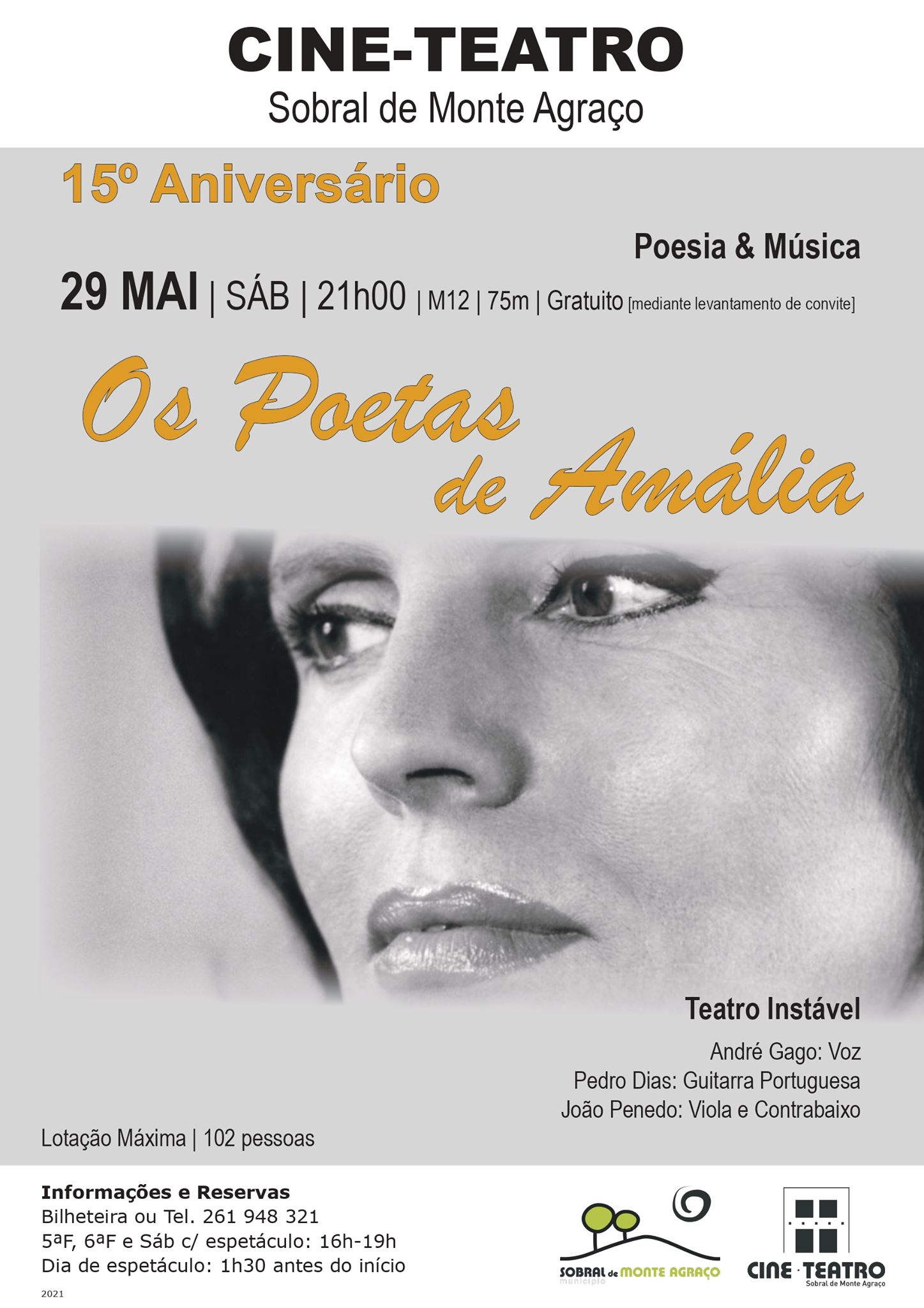 Os Poetas de Amália - 15º Aniversário do Cine-Teatro de Sobral de Monte Agraço