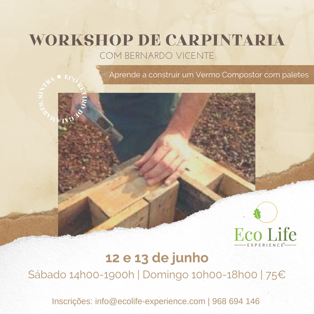 Workshop Carpintaria com Bernardo Vicente – Construir  uma Vermo compostor