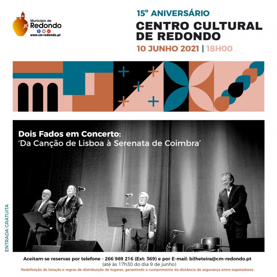 15º Aniversário Centro Cultural Redondo | 10 junho | 18h00