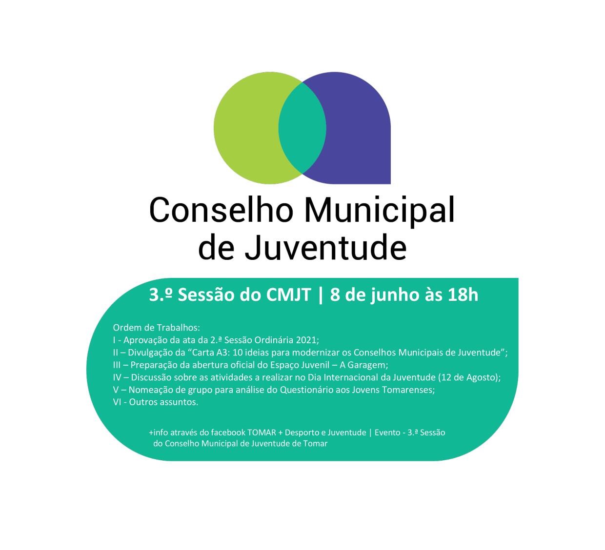 3.ª Sessão do Conselho Municipal de Juventude de Tomar | 2021