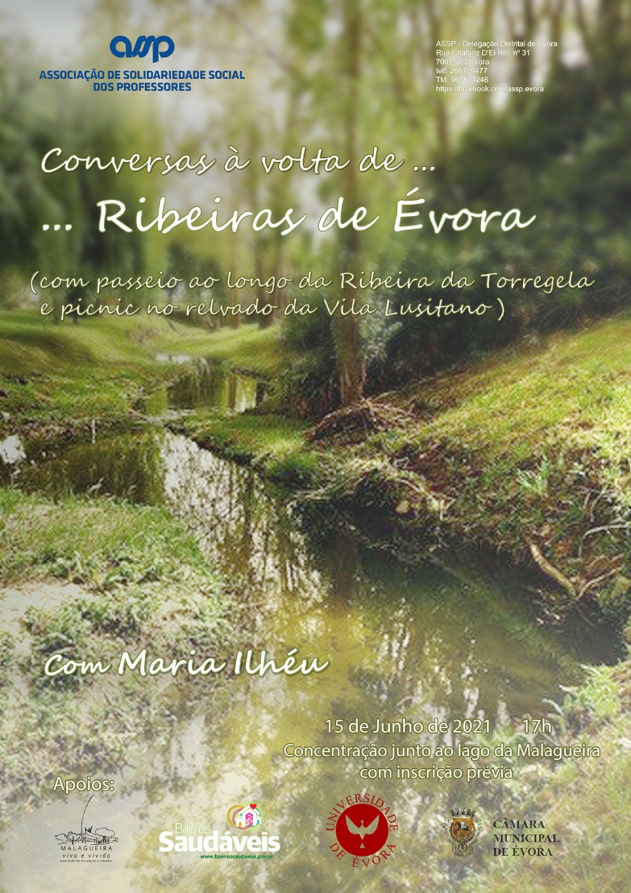 “Conversa à volta de… Ribeiras de Évora ” com Maria Ilhéu