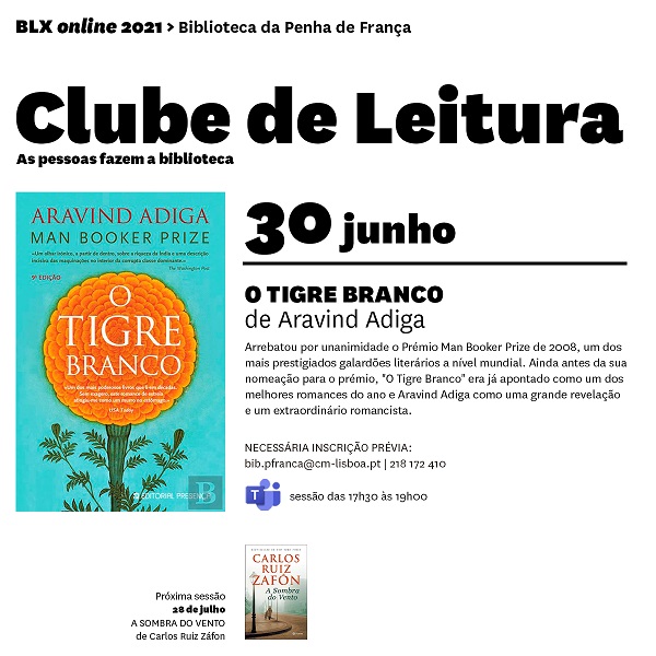 Clube de Leitura da Biblioteca Penha de França (online)