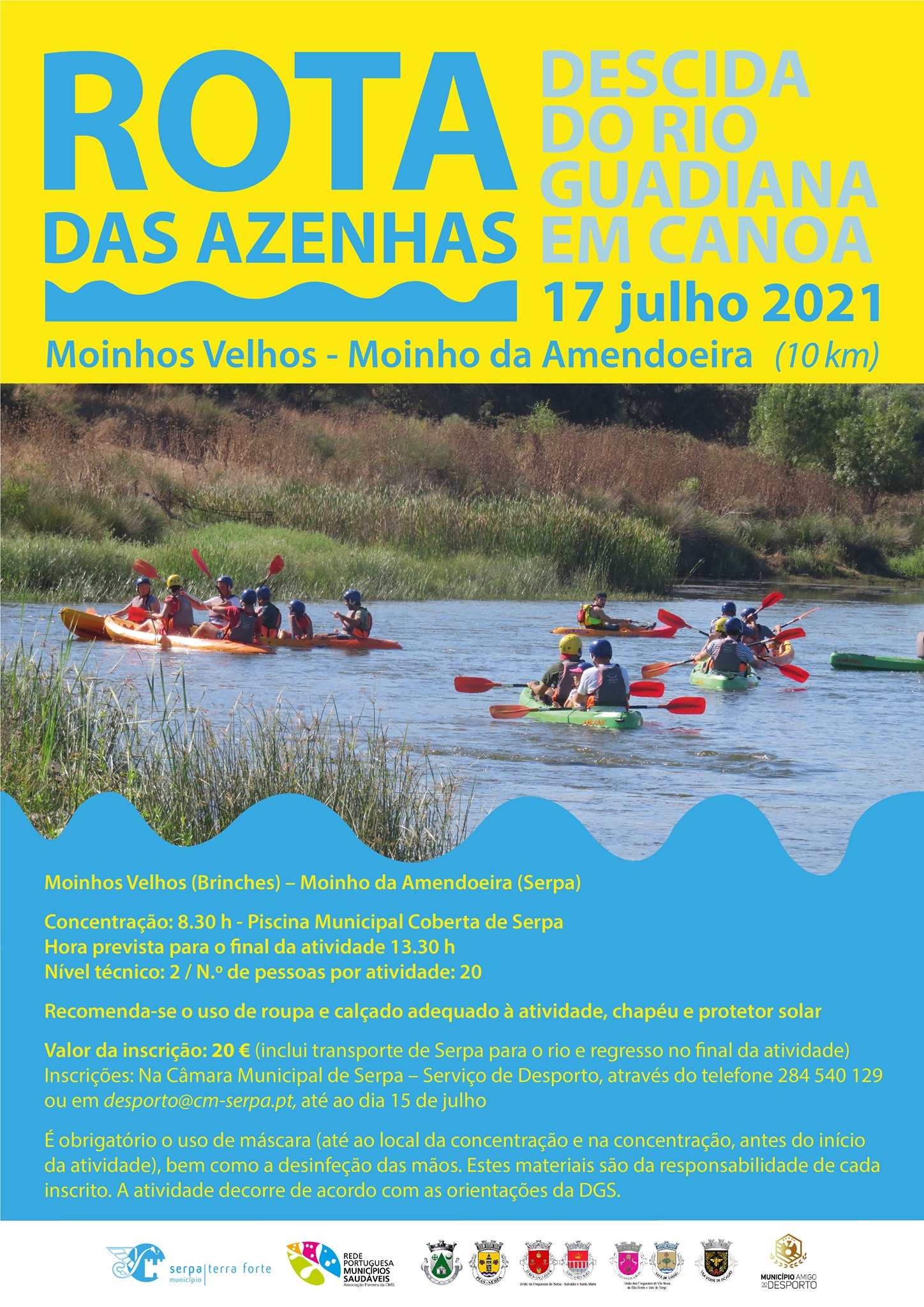 Rota das Azenhas – Descida do Rio Guadiana em Canoa